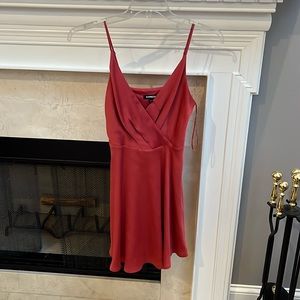 Coral express satin style dress